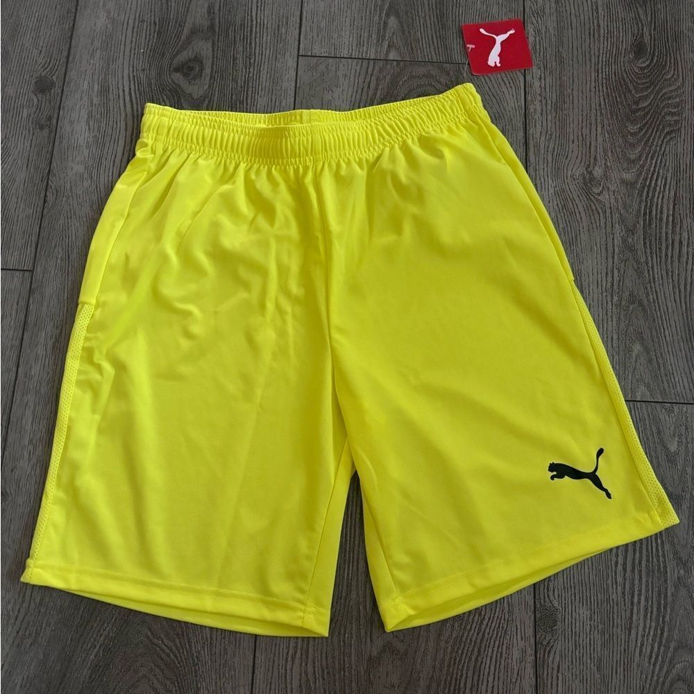 Puma Men's Bright Yellow Athletic Shorts